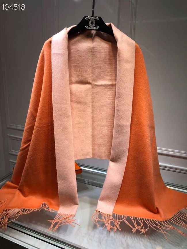 Hermes lambswool & cashmere Shawl 71151 orange