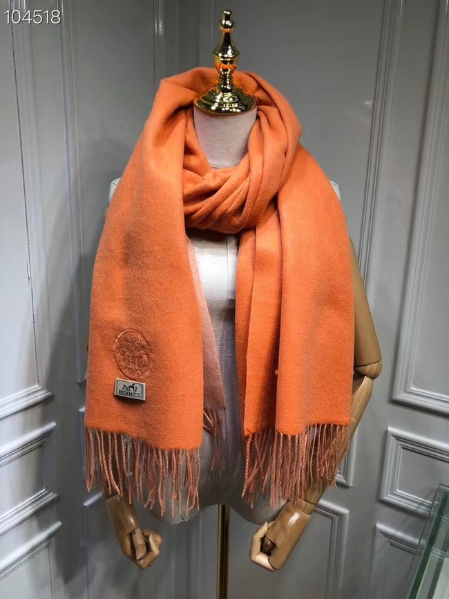 Hermes lambswool & cashmere Shawl 71151 orange