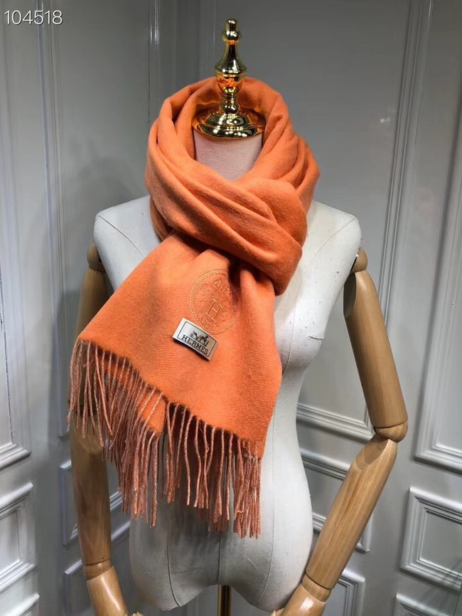 Hermes lambswool & cashmere Shawl 71151 orange