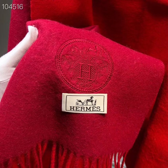 Hermes lambswool & cashmere Shawl 71151 red