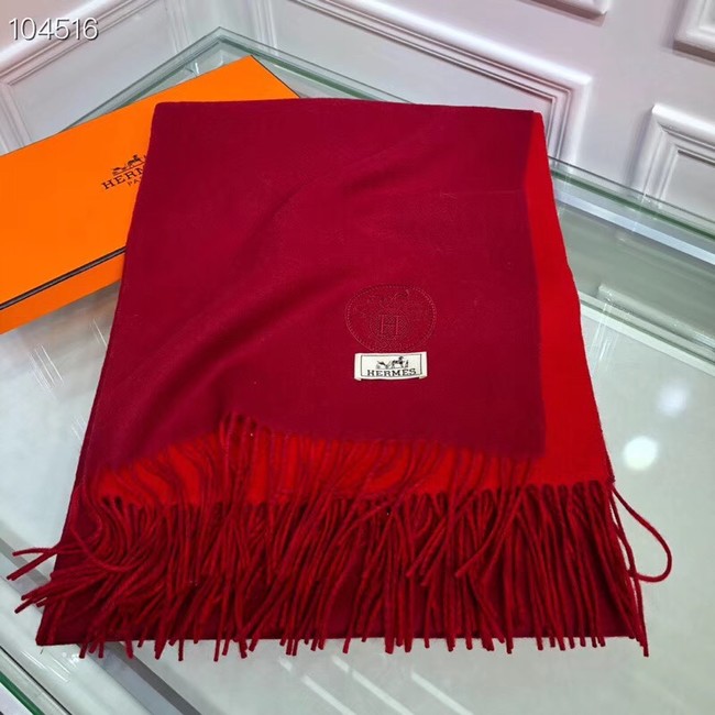 Hermes lambswool & cashmere Shawl 71151 red