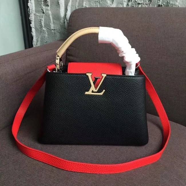 Louis vuitton original CAPUCINES PM M51814 black&red