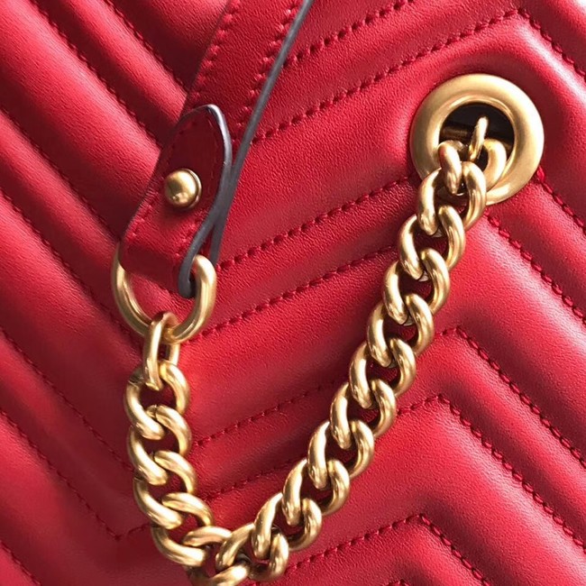 Gucci GG Marmont matelasse medium tote 524578 red