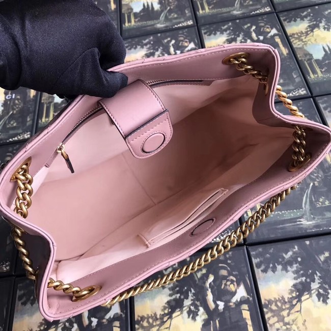 Gucci GG Marmont medium matelasse shoulder bag 453569 pink