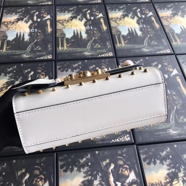 Gucci Padlock small GG Pearl shoulder bag 409487 White