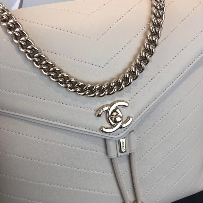 Chanel backpack Calfskin & Gold-Tone Metal A57555 creamy-white