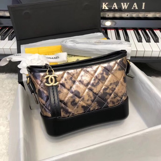 chanel gabrielle small hobo bag A91810 Black & Gold