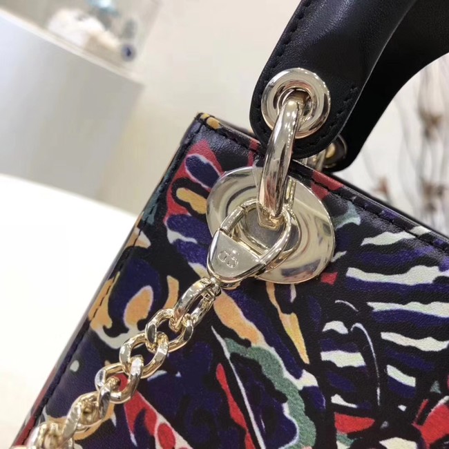 MINI LADY DIOR-TAS VAN GEBORDUURD KALFSLEER M0505