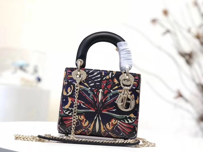 MINI LADY DIOR-TAS VAN GEBORDUURD KALFSLEER M0505