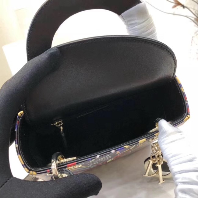 MINI LADY DIOR-TAS VAN GEBORDUURD KALFSLEER M0505