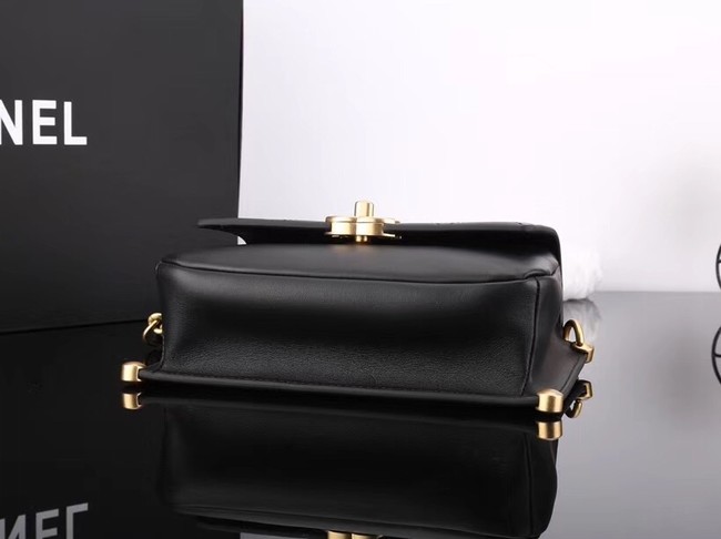 Chanel flap bag Calfskin & Gold-Tone Metal A57552 black