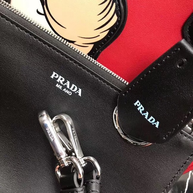 Prada Dual calf leather bag 1BA178 red&black