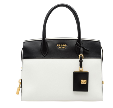 Prada Esplanade Bag 1BA046 white&black