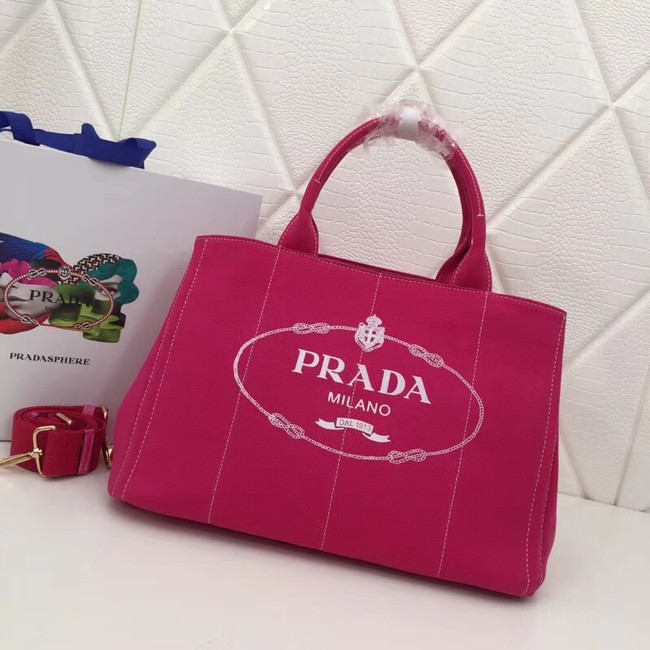 Prada Fabric Printed Tote BN2439 rose