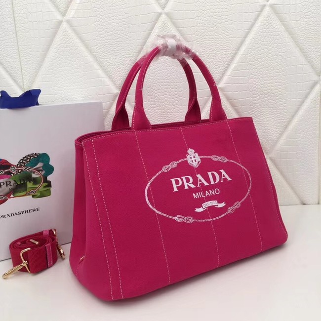 Prada Fabric Printed Tote BN2439 rose