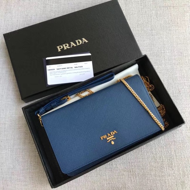 Prada Saffiano Leather Mini Bag 1HZ029 blue