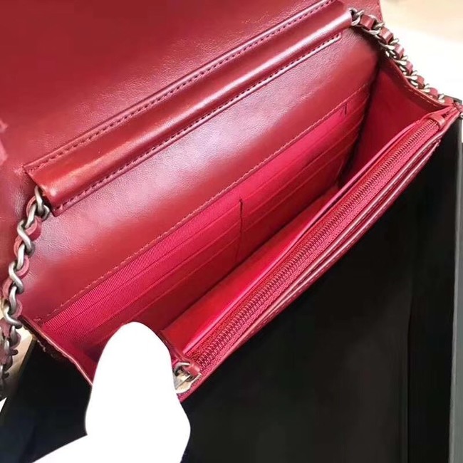 Chanel wallet on chain A84389 red