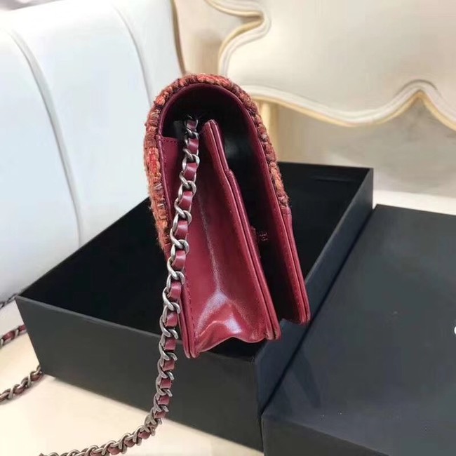 Chanel wallet on chain A84389 red