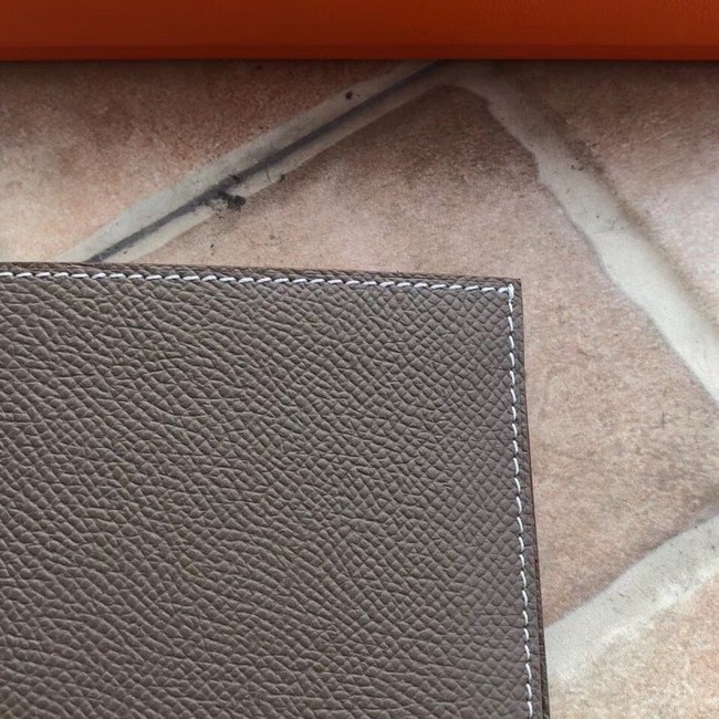 Hermes espom leather Wallet H2296 grey