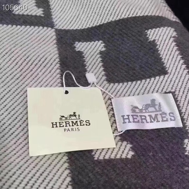 Hermes lambswool & cashmere Shawl 71152 grey