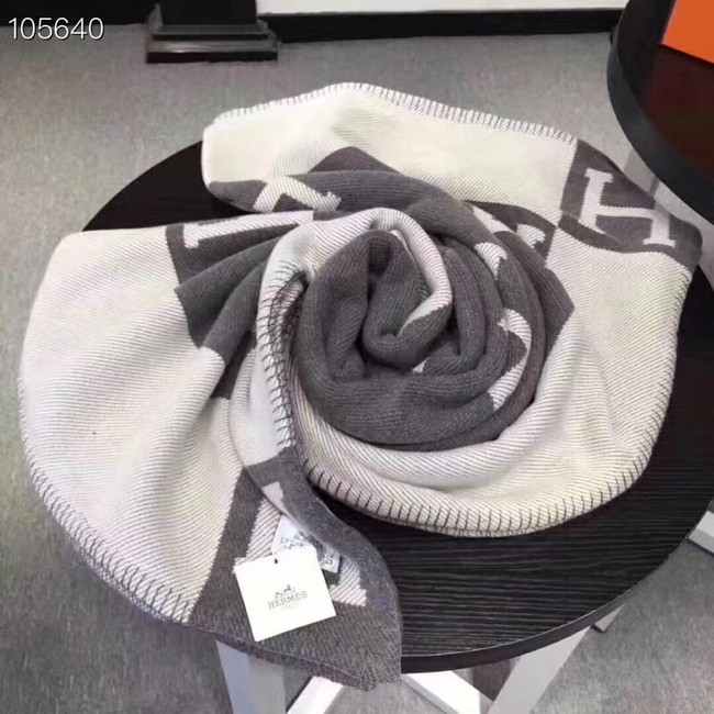 Hermes lambswool & cashmere Shawl 71152 grey