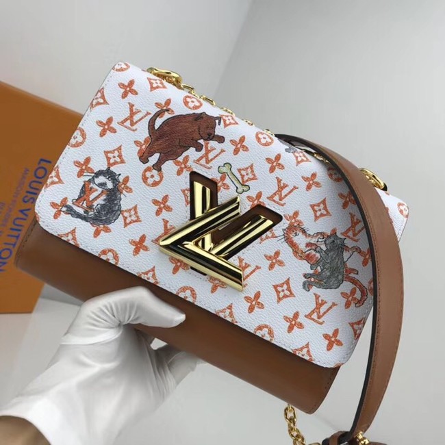 Louis Vuitton TWIST MM M44408 white&brown