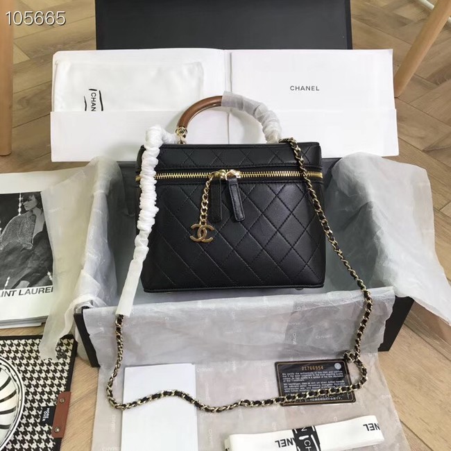 Chanel vanity case A57343 black