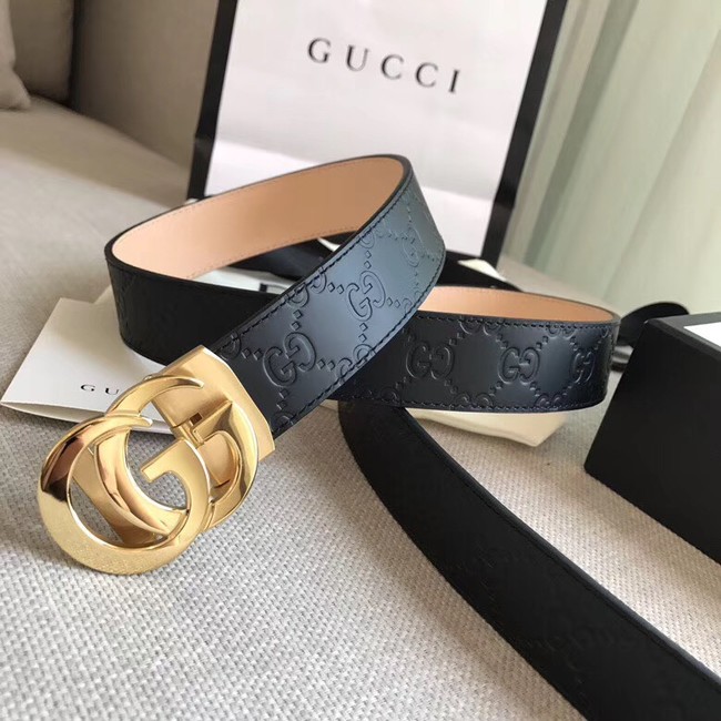 Gucci Signature leather belt 370543 black