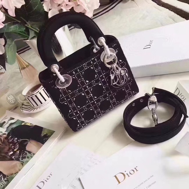 MINI LADY DIOR-TAS VAN SATIJN M0500PRTC BLACK