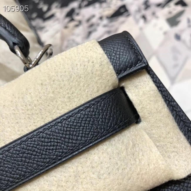 Hermes original Kelly Epsom Leather KL32 black