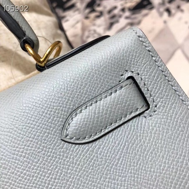 Hermes original Kelly Epsom Leather KL32 light blue