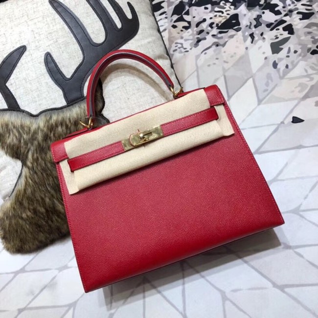 Hermes original Kelly Epsom Leather KL32 red