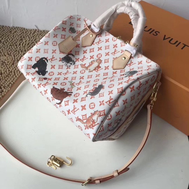 Louis Vuitton SPEEDY 30 BANDOULIERE M44401 white