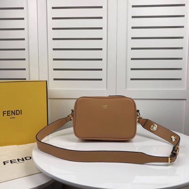 Fendi MINI CAMERA CASE leather bag 8BS019A apricot