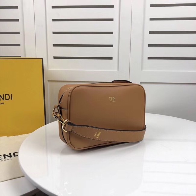 Fendi MINI CAMERA CASE leather bag 8BS019A apricot