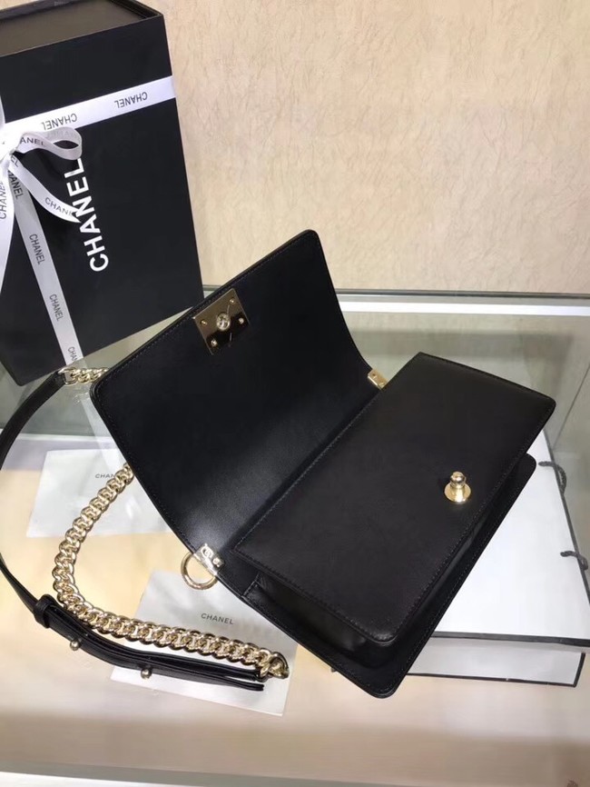 Chanel Leboy Original Calfskin leather Shoulder Bag K67086 black & Gold-Tone Metal