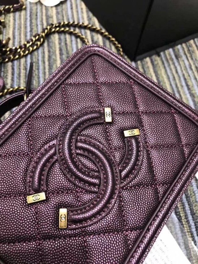 Chanel mini Vanity Case Original A93342 purple