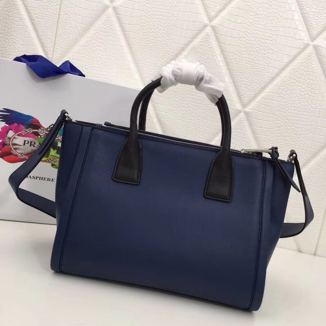 Prada Concept Leather handbag 1BA175 dark blue