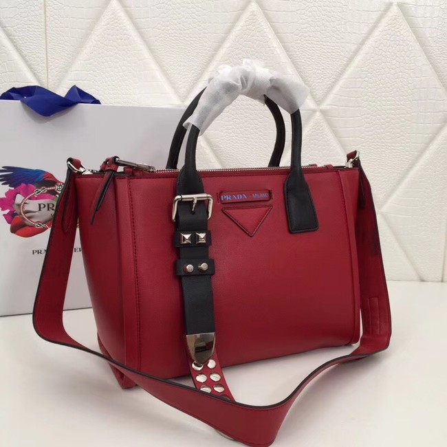 Prada Concept Leather handbag 1BA175 red