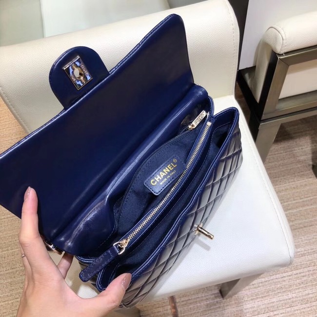 Chanel Calfskin & Gold-Tone Metal A95109 blue