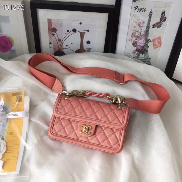 Chanel flap bag AS0061 Coral