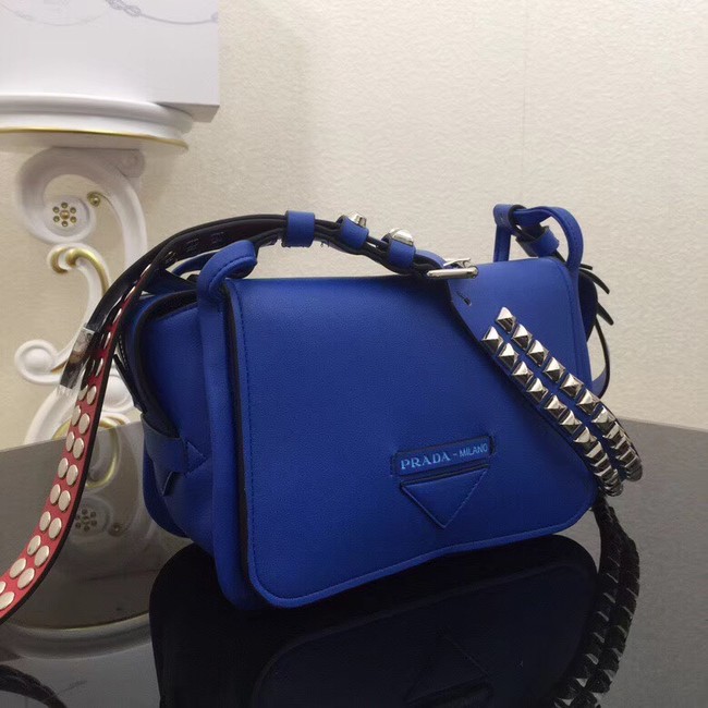 Prada Concept calf leather bag 1BD123 blue