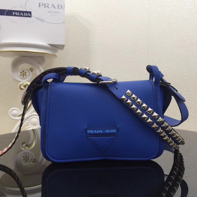 Prada Concept calf leather bag 1BD123 blue