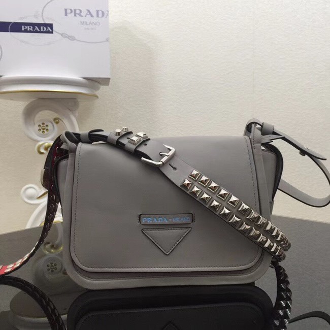 Prada Concept calf leather bag 1BD123 grey