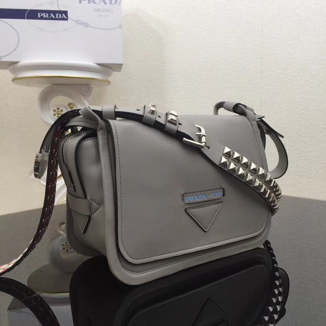 Prada Concept calf leather bag 1BD123 grey