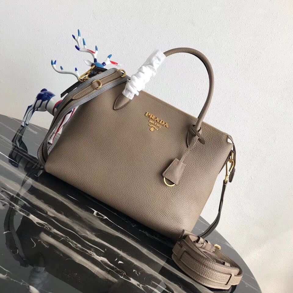 Prada Calf leather bag 1BA157 Brown