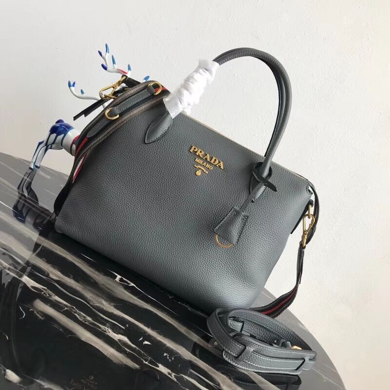 Prada Calf leather bag 1BA157 grey