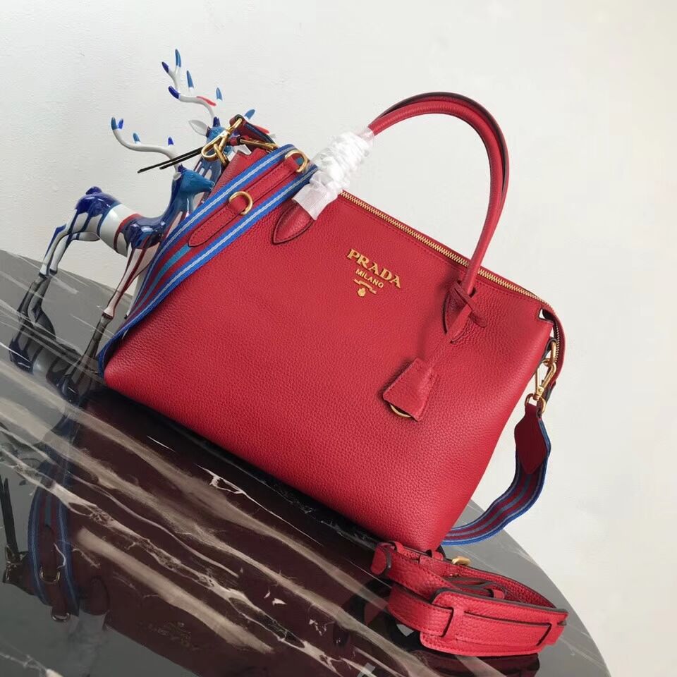 Prada Calf leather bag 1BA157 red