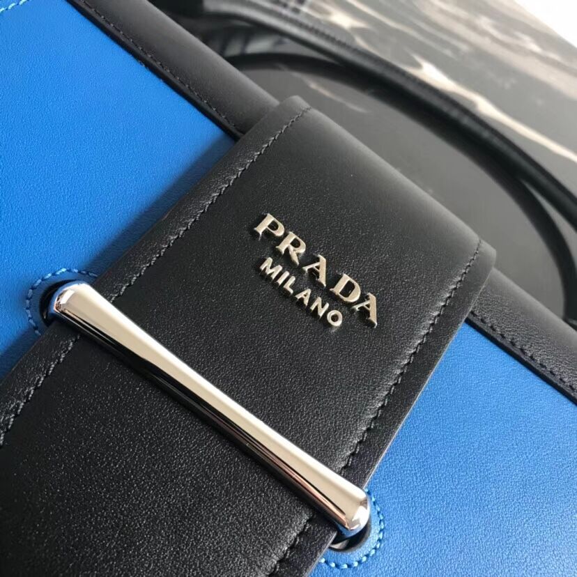 Prada Sidonie leather shoulder bag 1BD168 blue