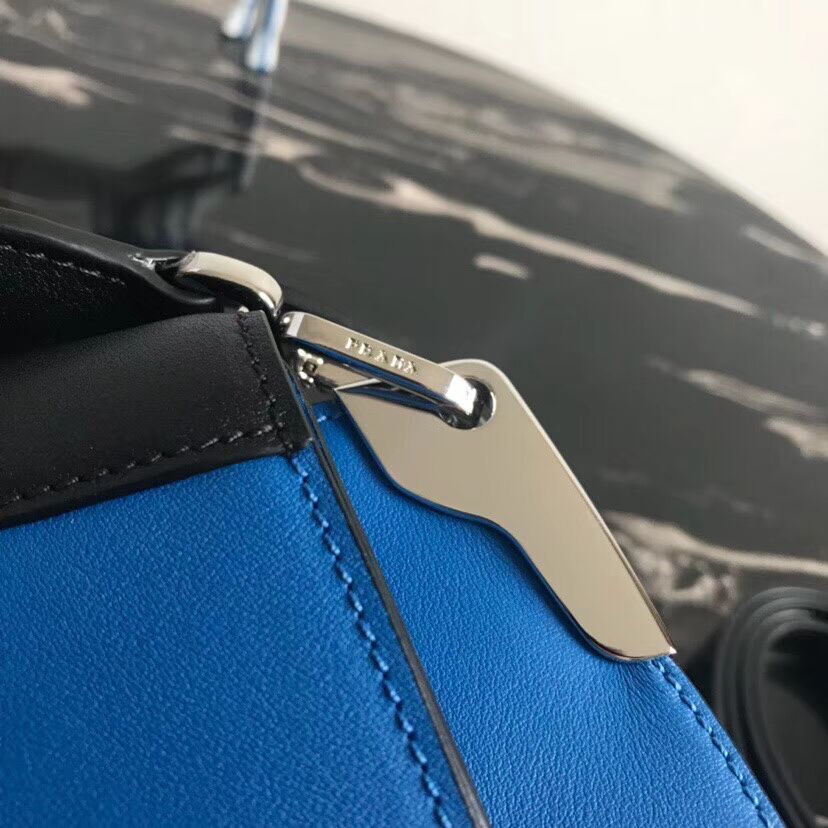 Prada Sidonie leather shoulder bag 1BD168 blue